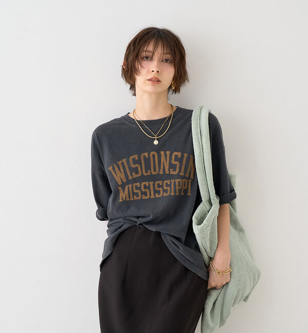 Rouge vif「【REMI RELIEF レミレリーフ】別注TEE WISCONSI ロゴTシャ」|Tシャツ・カットソー|