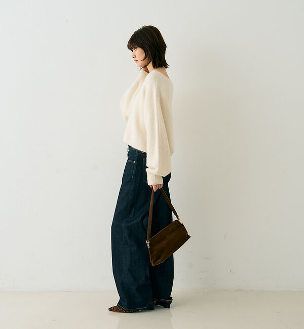 Rouge vif「フォックスウールクロップドボレロプルオーバー」|ニット・セーター|