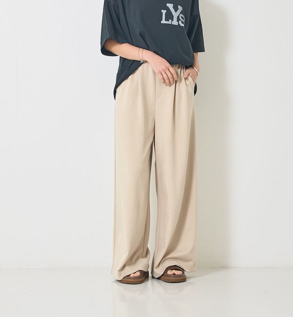 Rouge vif「【人気追加】ストレッチダンボールタックワイドパンツ」|その他|