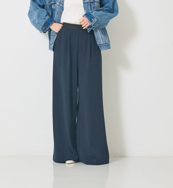Rouge vif「【人気追加】ストレッチダンボールタックワイドパンツ」|その他|