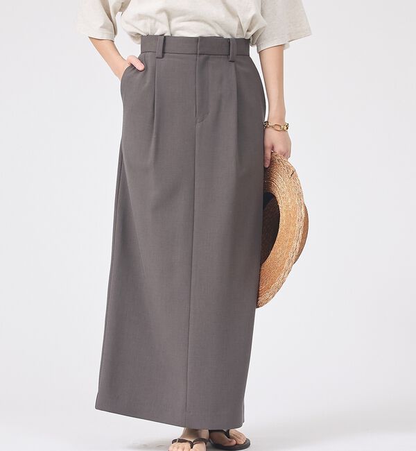 Rouge vif「【セットアップ対応】リネン混タイトスカート」|スカート|