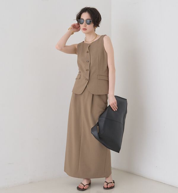 Rouge vif「【セットアップ対応】リネン混タイトスカート」|スカート|