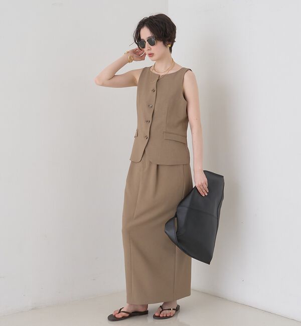 Rouge vif「【セットアップ対応】リネン混タイトスカート」|スカート|