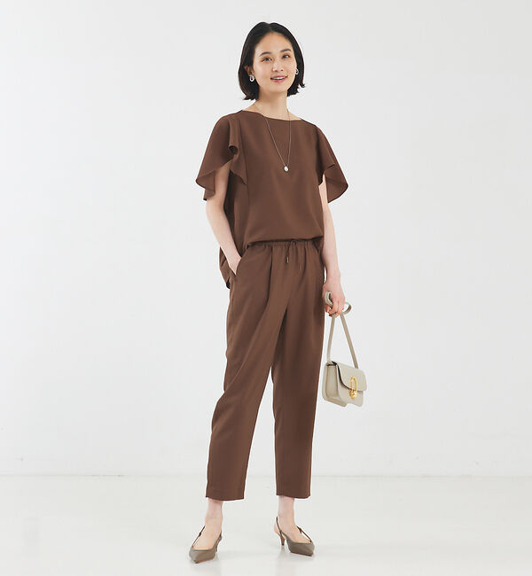 qualite「【セットアップ対応】バックサテンジョーゼットパンツ」|その他|