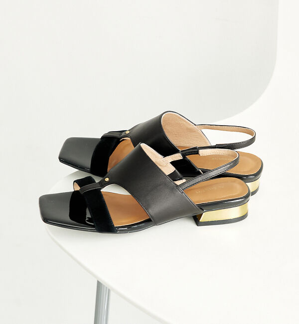 AU BANNISTER「スリングバックフラットサンダル」|サンダル|ブラック