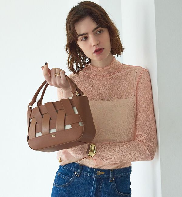 LOWELL things「Latti/レザー2WAYミニショルダーバッグ」|かごバッグ|