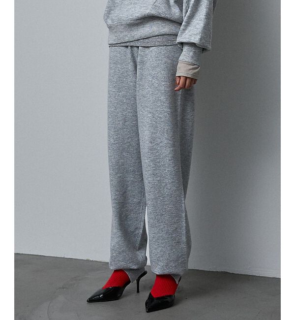 NOMINE「【セットアップ/ユニセックス】スウェットライク ニットパンツ」|その他|ライトグレー