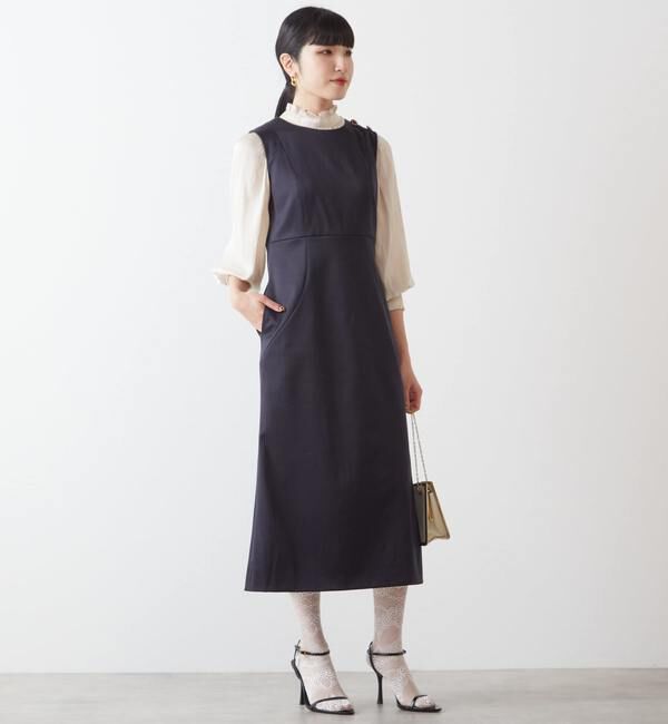 TIARA「《定番》ヴィンテージサテン2WAYフリルネックブラウス」|シャツ・ブラウス|