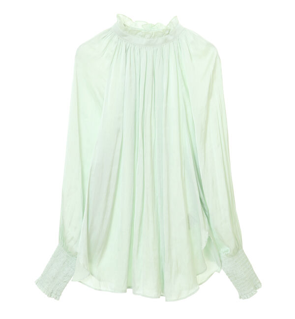 TIARA「《定番》ヴィンテージサテン2WAYフリルネックブラウス」|シャツ・ブラウス|