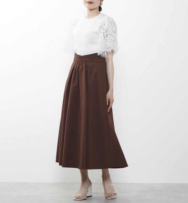 TIARA「タックフレアロングスカート」|スカート|