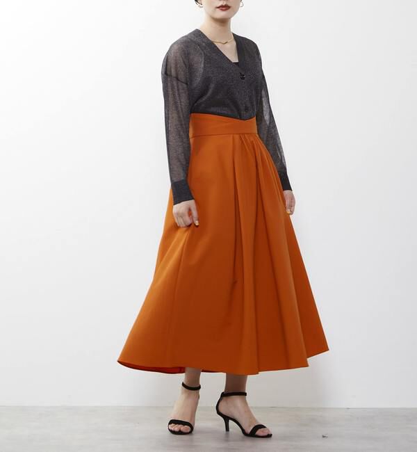 TIARA「タックフレアロングスカート」|スカート|