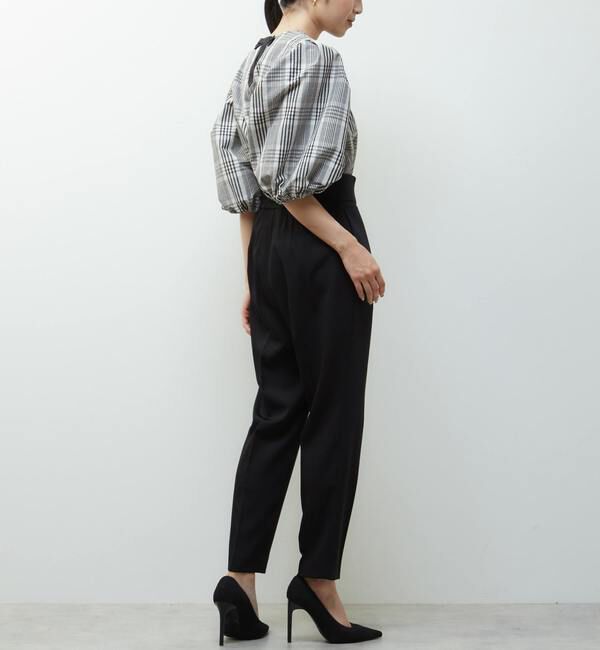 TIARA「タックショルダーボリュームスリーブリボンブラウス」|シャツ・ブラウス|