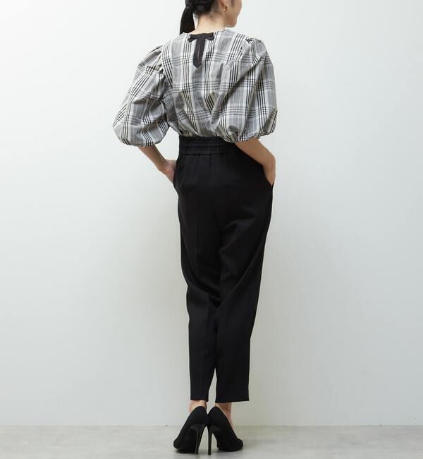 TIARA「タックショルダーボリュームスリーブリボンブラウス」|シャツ・ブラウス|