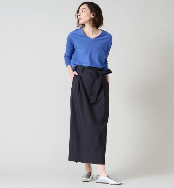 Liesse「シルク混Vネックドルマンニット」|ニット・セーター|