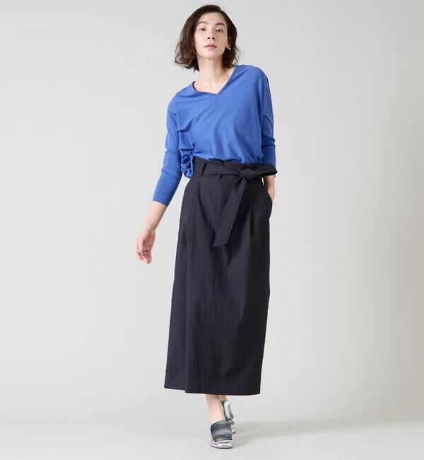 Liesse「シルク混Vネックドルマンニット」|ニット・セーター|