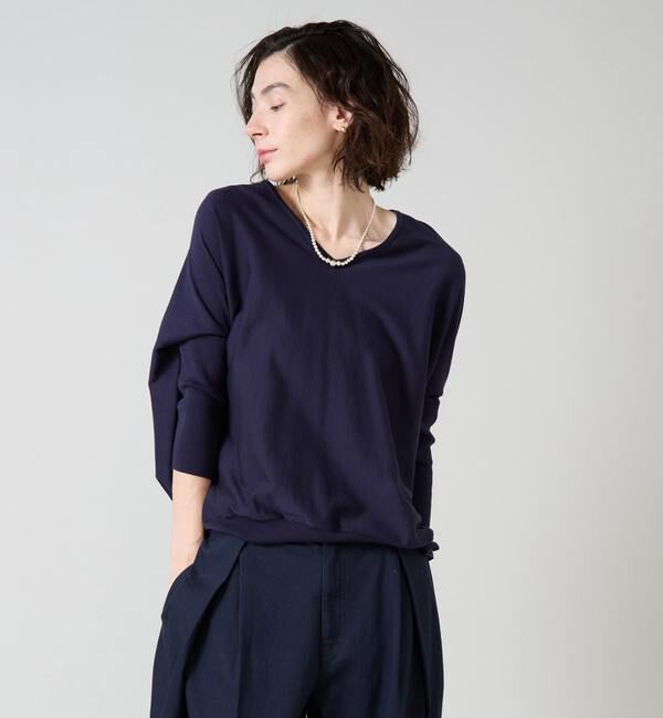 Liesse「シルク混Vネックドルマンニット」|ニット・セーター|