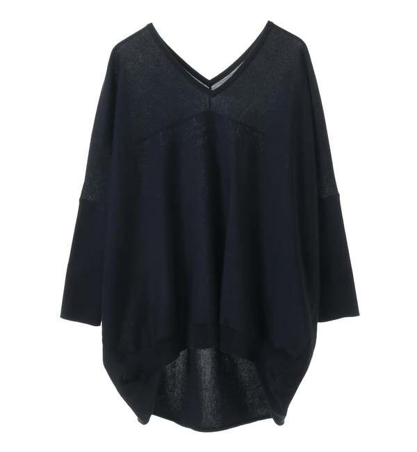 Liesse「シルク混Vネックドルマンニット」|ニット・セーター|