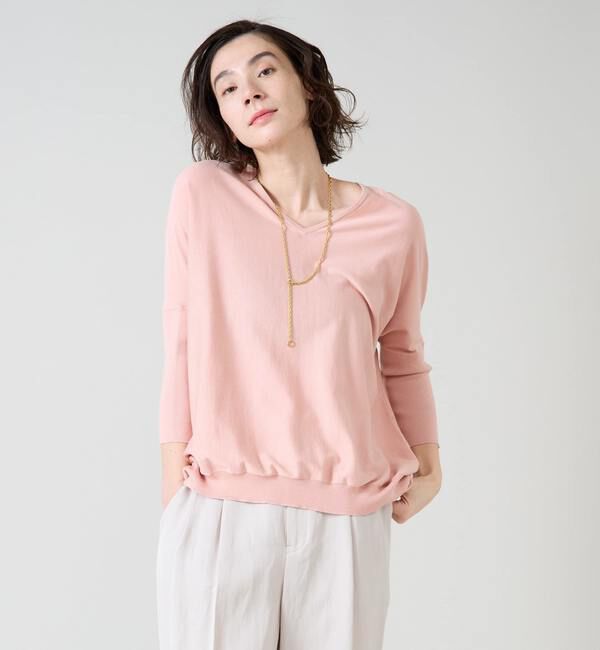 Liesse「シルク混Vネックドルマンニット」|ニット・セーター|