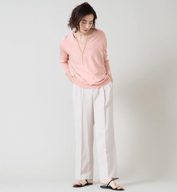 Liesse「シルク混Vネックドルマンニット」|ニット・セーター|