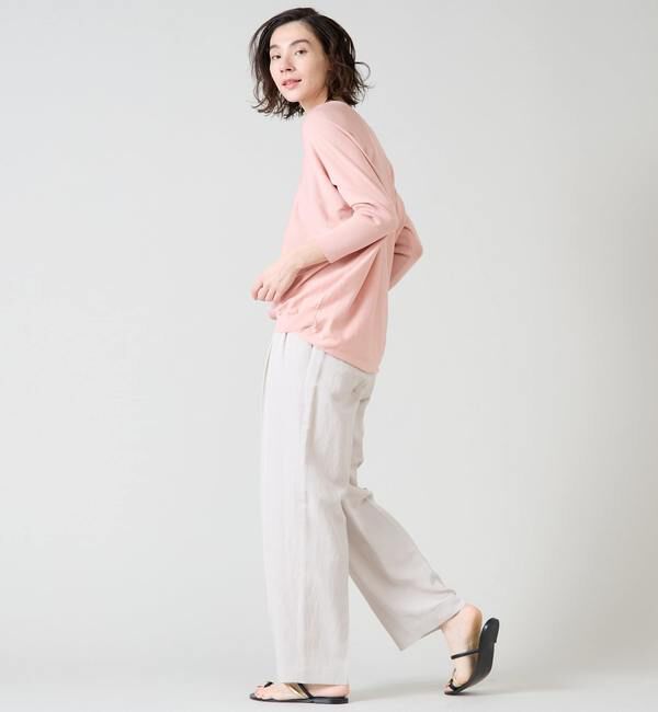 Liesse「シルク混Vネックドルマンニット」|ニット・セーター|