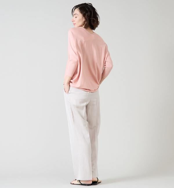 Liesse「シルク混Vネックドルマンニット」|ニット・セーター|