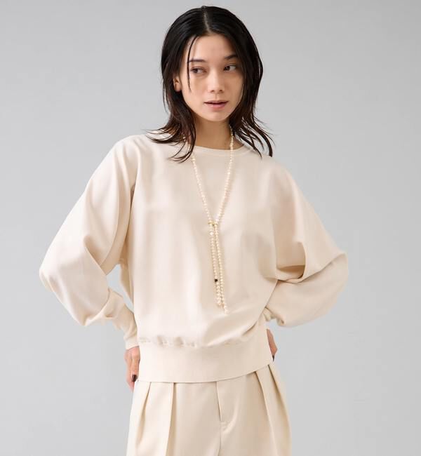 Liesse「【定番】布帛コンビニットトップス」|ニット・セーター|オフホワイト