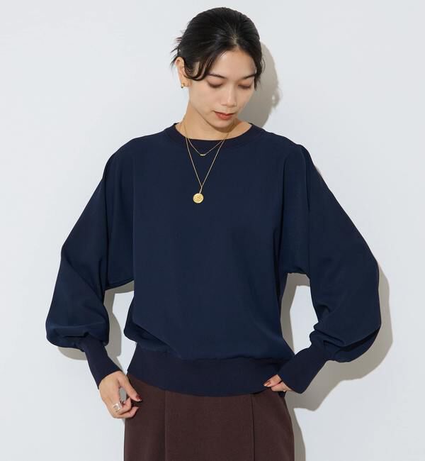 Liesse「【定番】布帛コンビニットトップス」|ニット・セーター|ネイビー