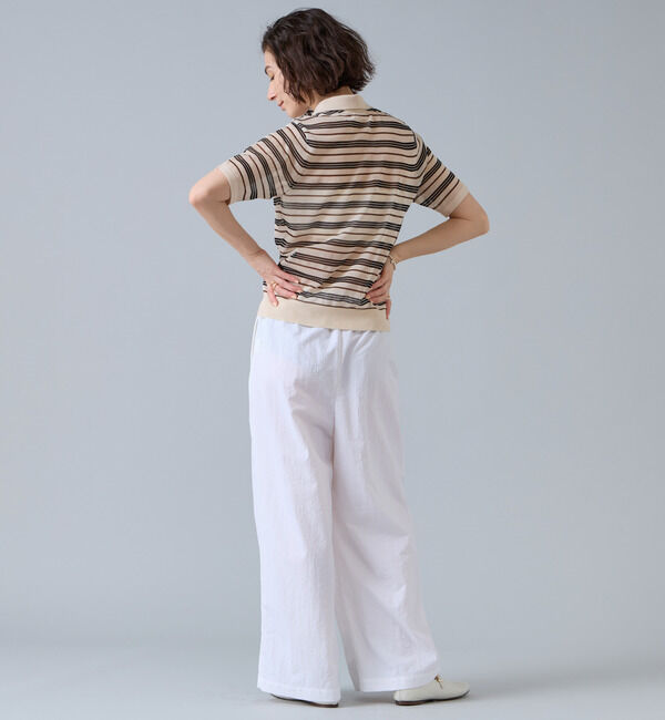 Liesse「マルチボーダーシアーポロニット」|ニット・セーター|