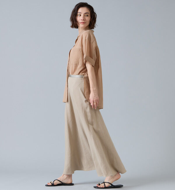 Liesse「レーヨン/リネンバイヤスロングスカート」|スカート|