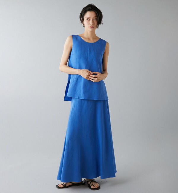 Liesse「レーヨン/リネンバイヤスロングスカート」|スカート|