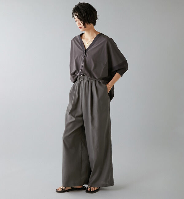 Liesse「《定番》高機能素材ギャザーイージーパンツ」|その他|