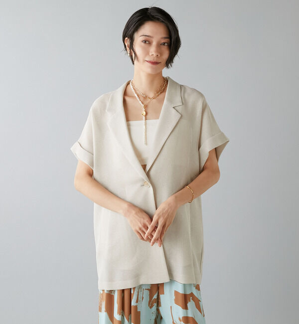 Liesse「スリーブレスジャケット」|テーラードジャケット|