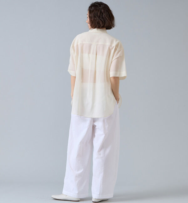 Liesse「コットンオーガンジーシアーシャツ」|シャツ・ブラウス|