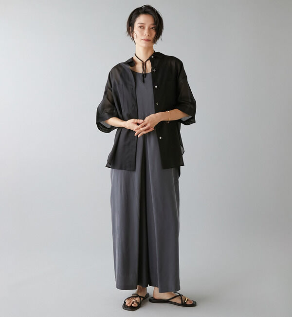 Liesse「コットンオーガンジーシアーシャツ」|シャツ・ブラウス|