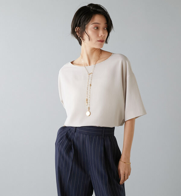 Liesse「ジョーゼットTブラウス」|シャツ・ブラウス|ベージュ