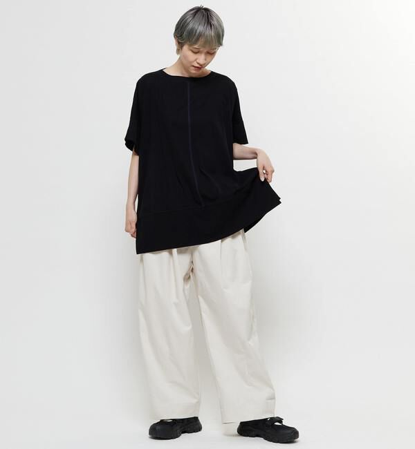 Soffitto「【nota della mano sinistra（ノータ デラ マノ シニストラ）】センター切替スリットBIGトップス」|Tシャツ・カットソー|