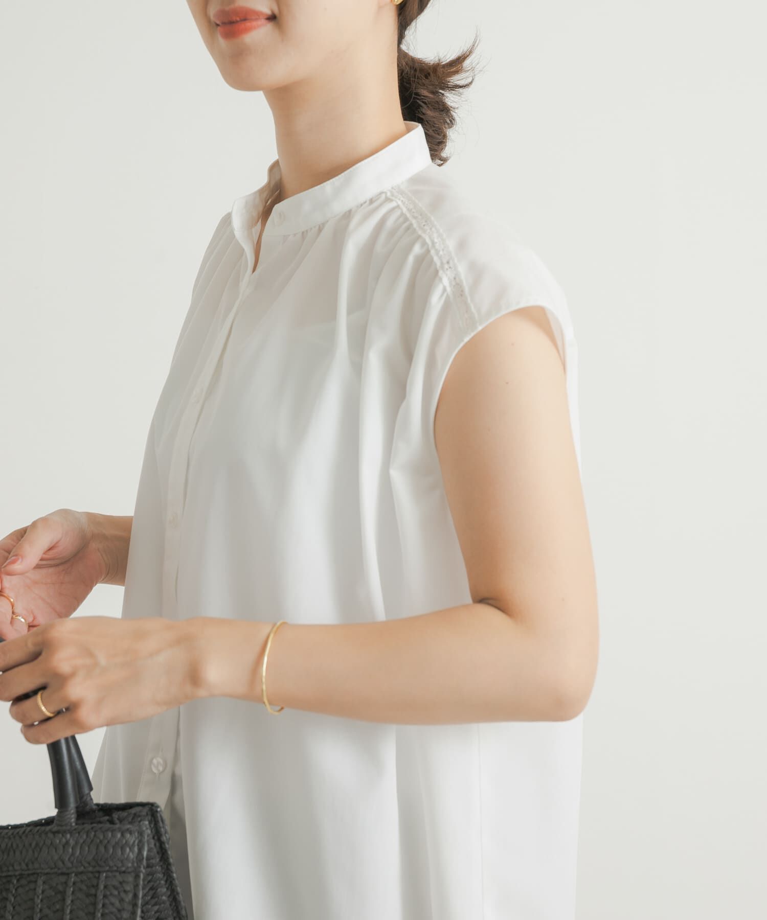 URBAN RESEARCH DOORS「レース切替フレンチブラウス」|シャツ・ブラウス|