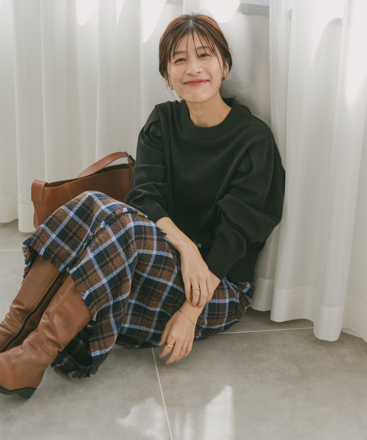 URBAN RESEARCH DOORS「『UR TECH 200日ニット』ショルダータックプルオーバー」|ニット・セーター|