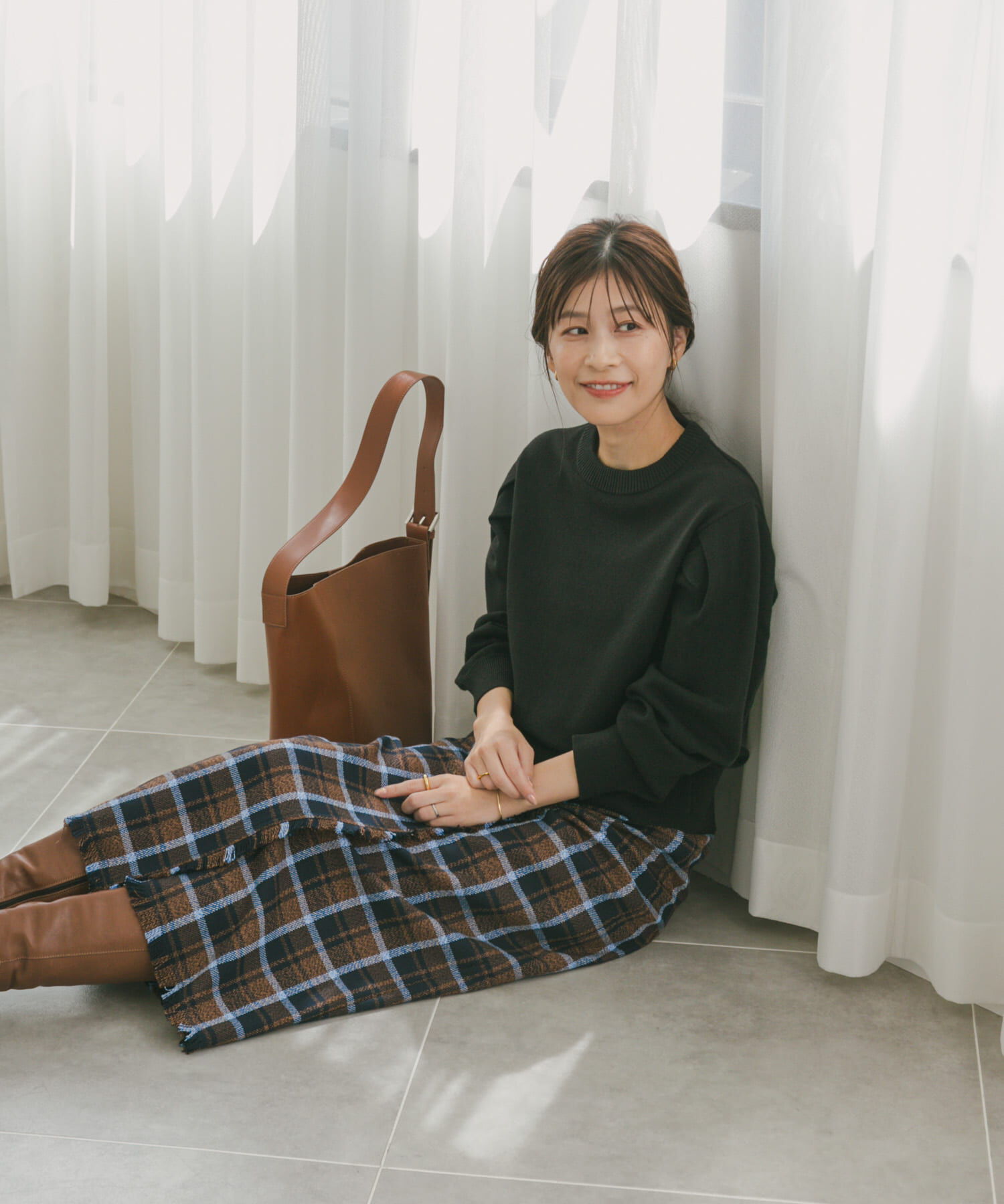 URBAN RESEARCH DOORS「『UR TECH 200日ニット』ショルダータックプルオーバー」|ニット・セーター|