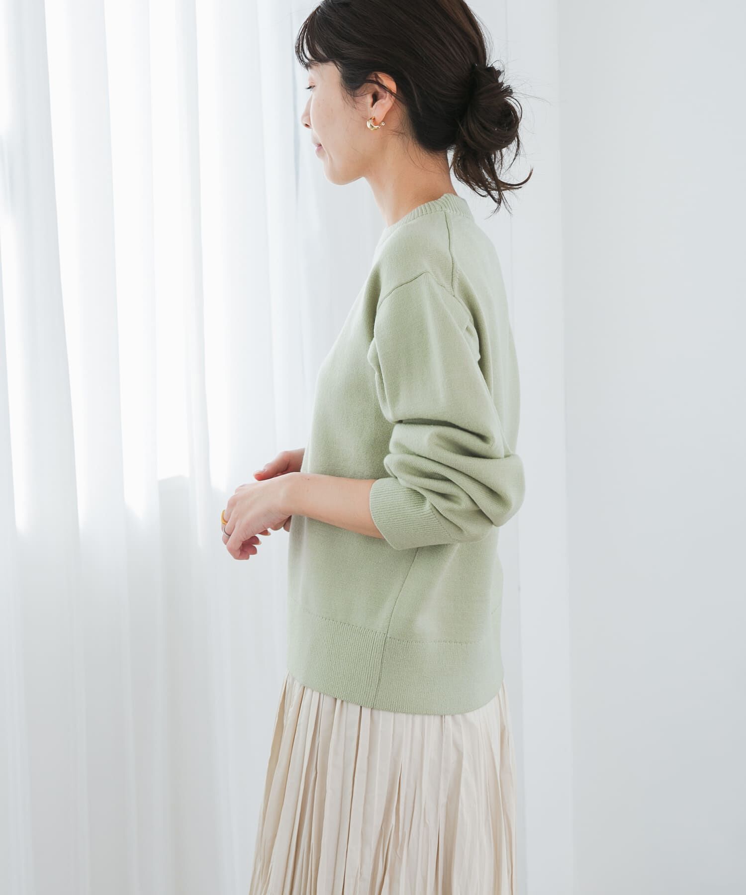 URBAN RESEARCH DOORS「『UR TECH 200日ニット』ショルダータックプルオーバー」|ニット・セーター|