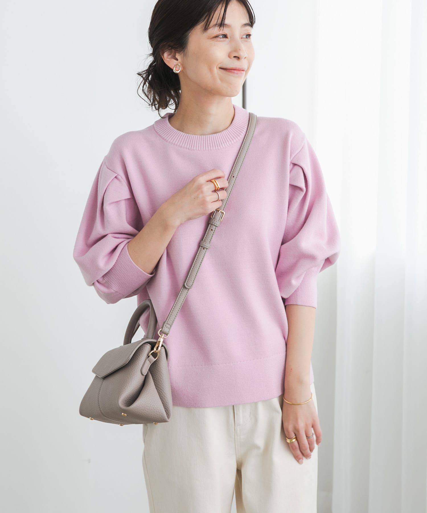 URBAN RESEARCH DOORS「『UR TECH 200日ニット』ショルダータックプルオーバー」|ニット・セーター|