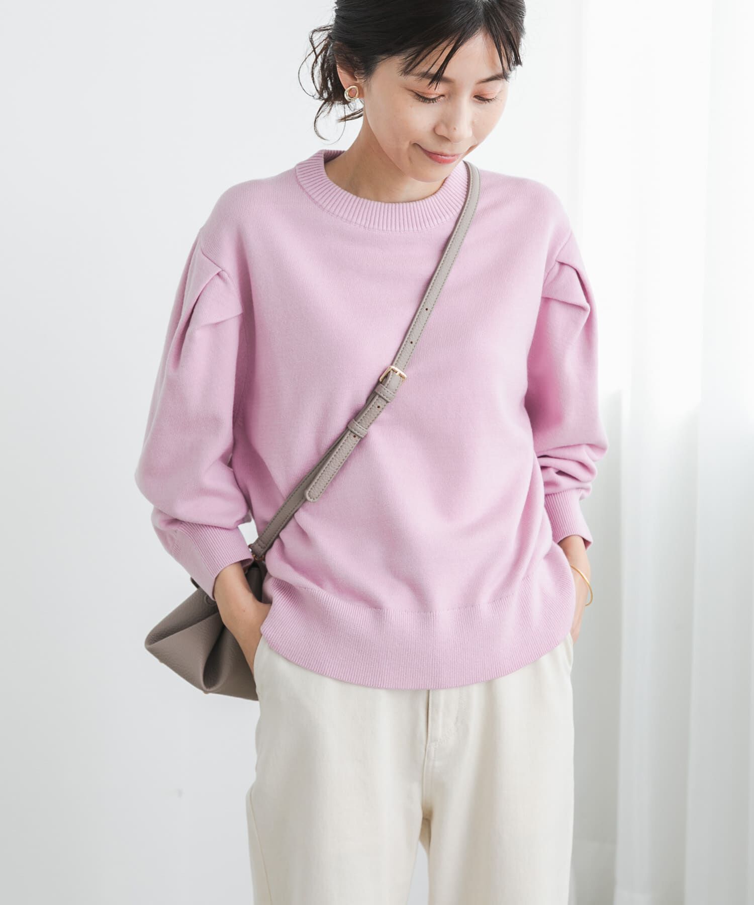 URBAN RESEARCH DOORS「『UR TECH 200日ニット』ショルダータックプルオーバー」|ニット・セーター|