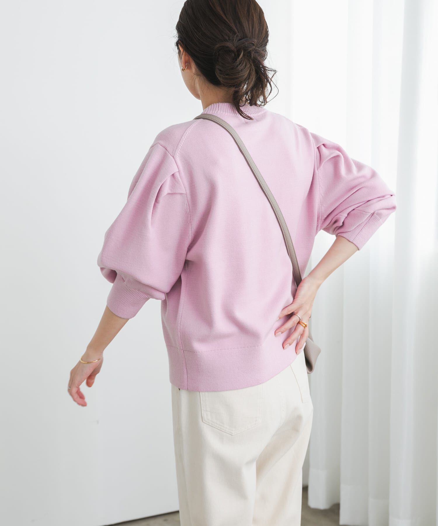 URBAN RESEARCH DOORS「『UR TECH 200日ニット』ショルダータックプルオーバー」|ニット・セーター|