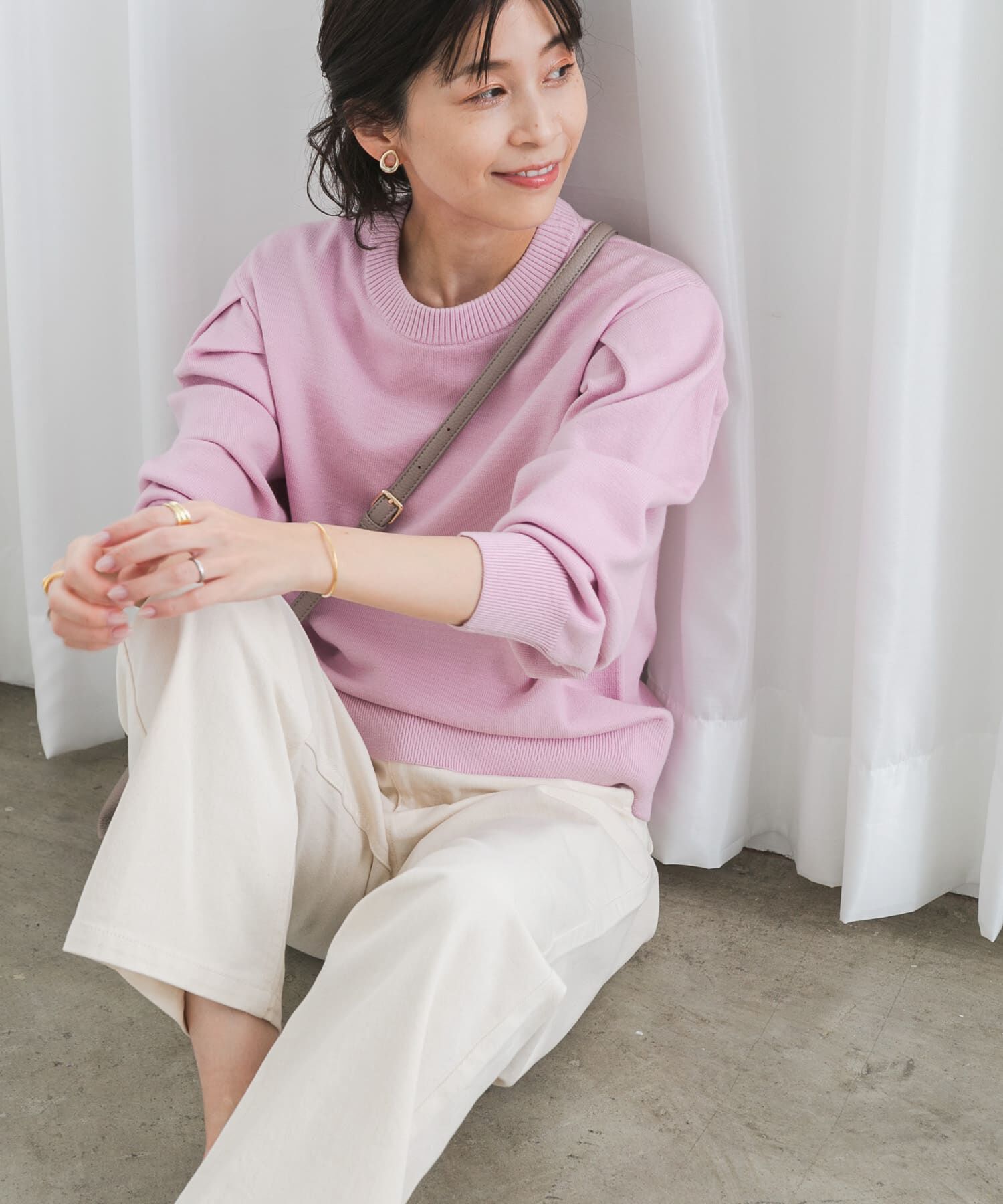 URBAN RESEARCH DOORS「『UR TECH 200日ニット』ショルダータックプルオーバー」|ニット・セーター|