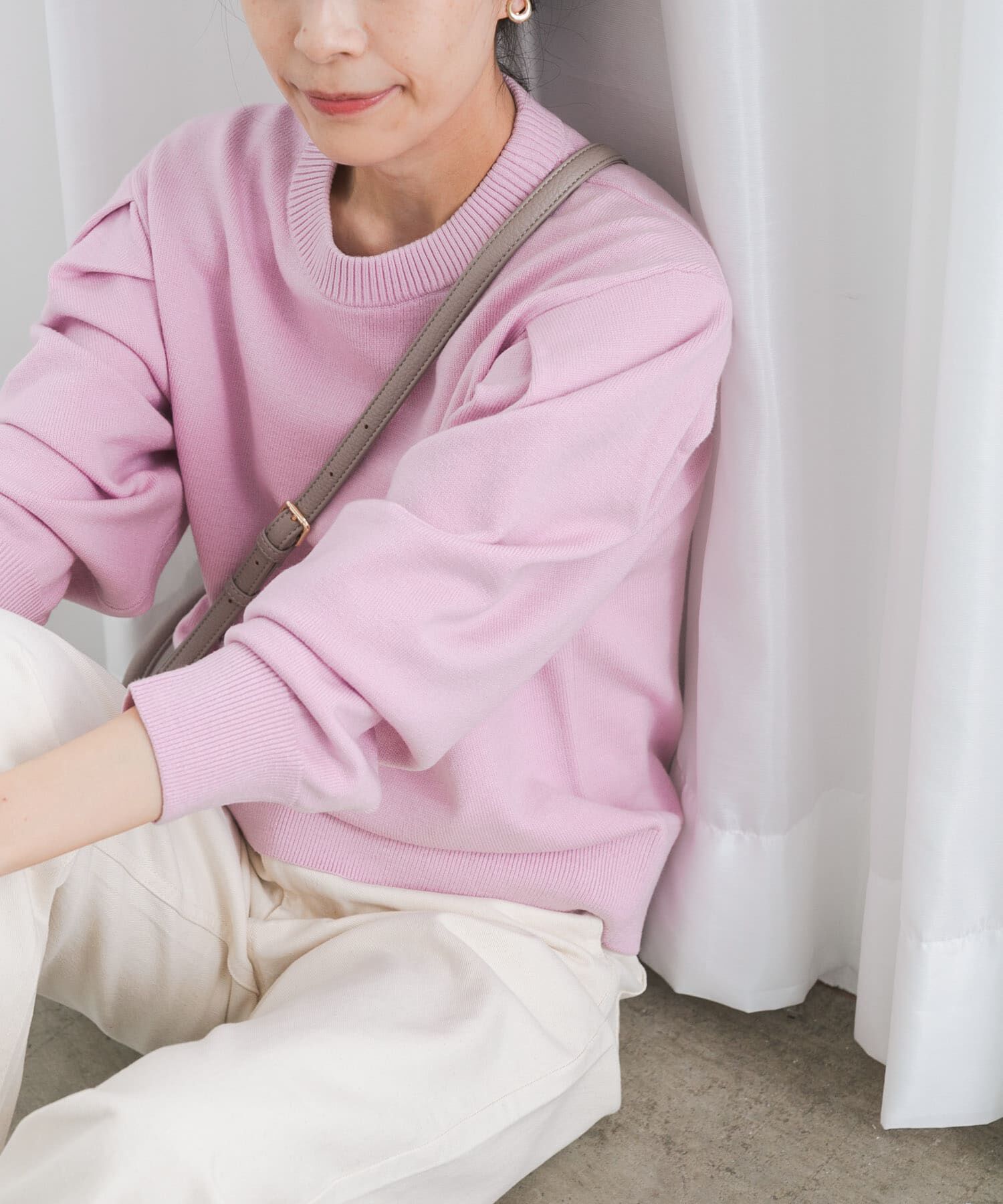 URBAN RESEARCH DOORS「『UR TECH 200日ニット』ショルダータックプルオーバー」|ニット・セーター|