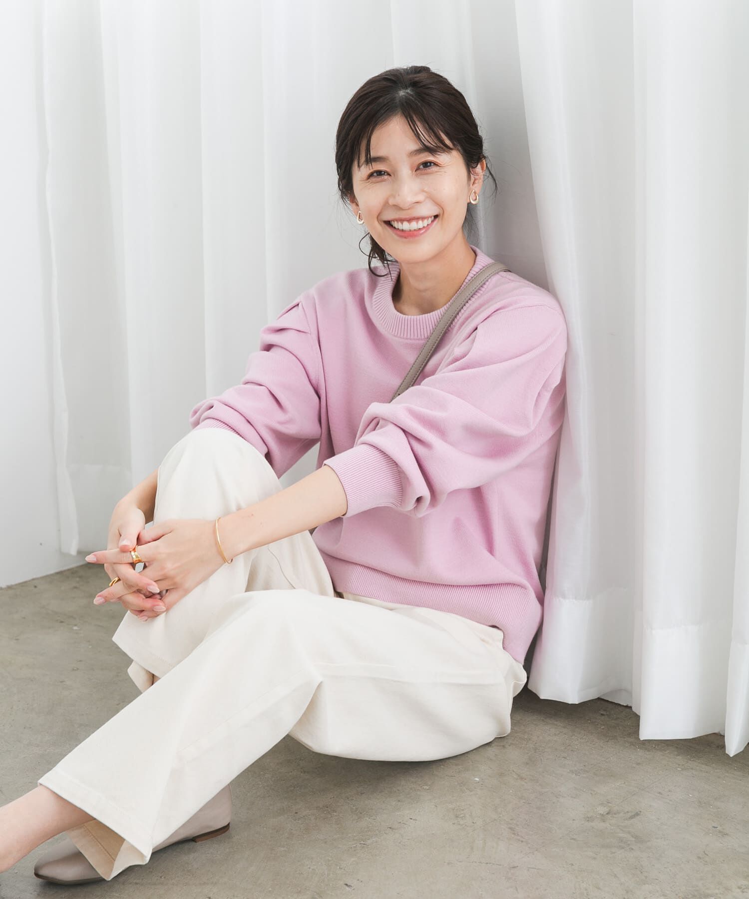 URBAN RESEARCH DOORS「『UR TECH 200日ニット』ショルダータックプルオーバー」|ニット・セーター|