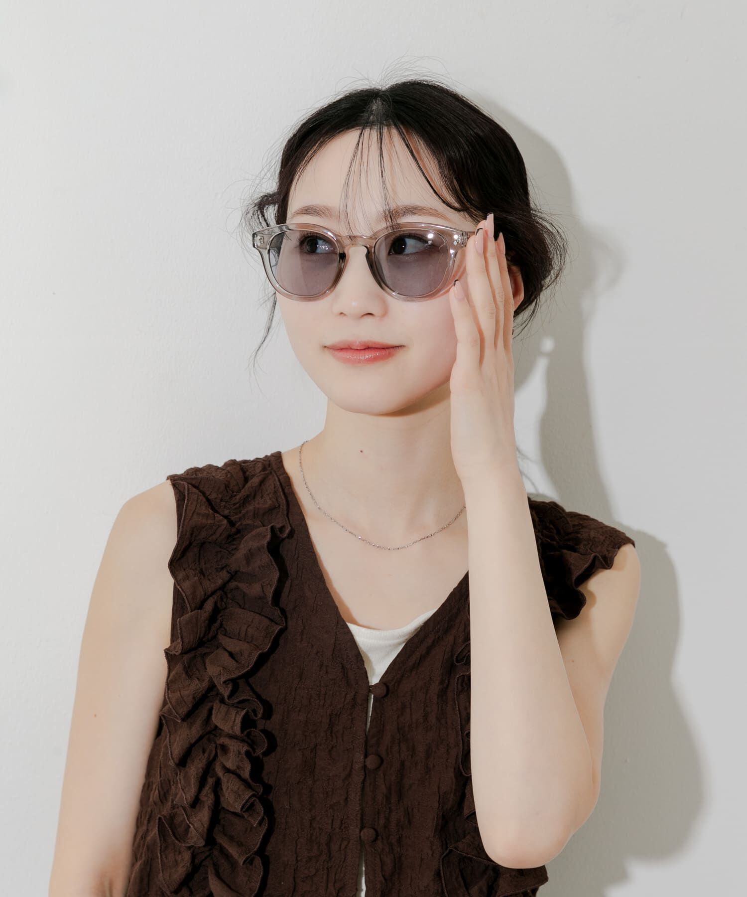 SMELLY「クリアフレームサングラス」|メガネ|