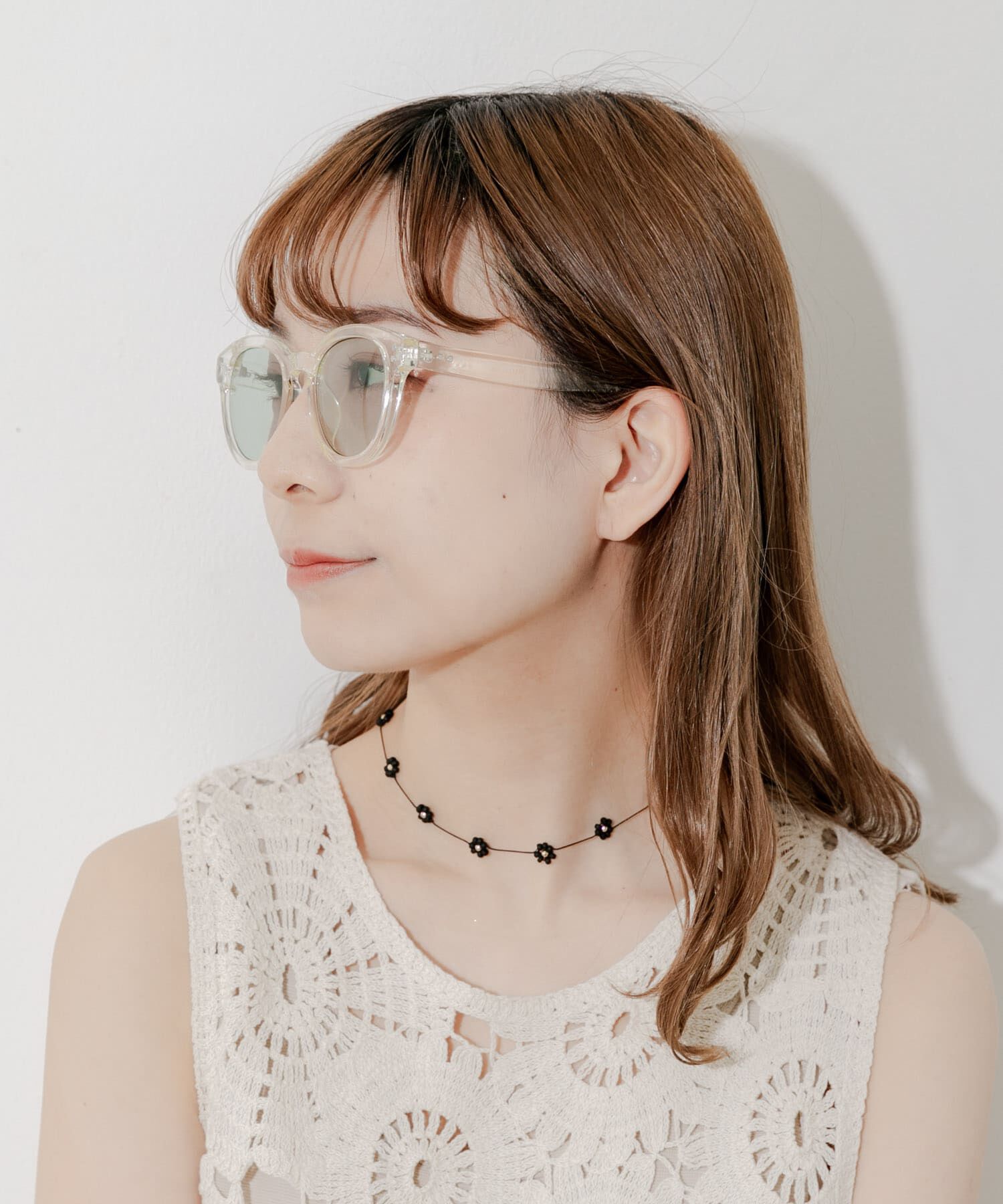 SMELLY「クリアフレームサングラス」|メガネ|