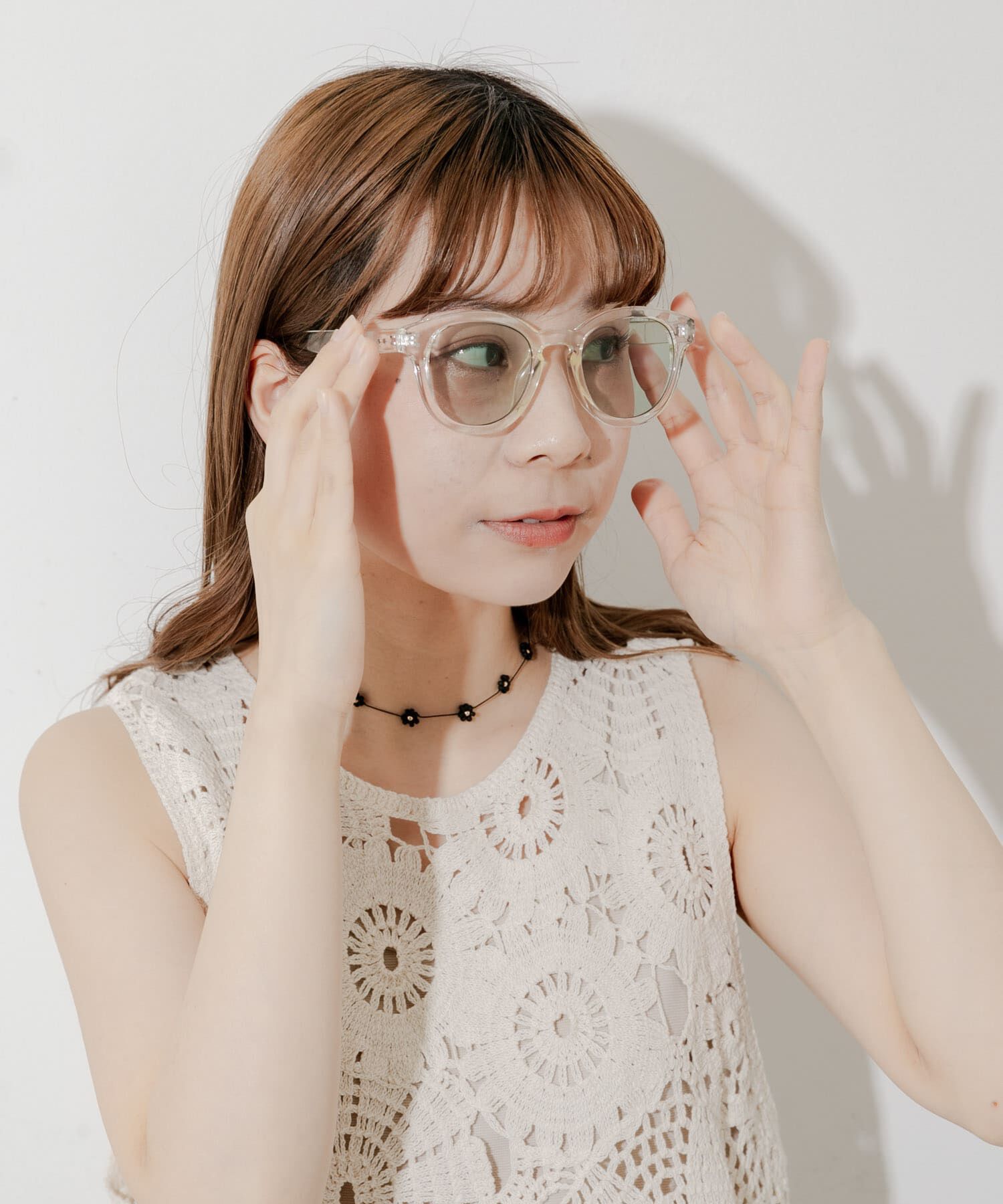 SMELLY「クリアフレームサングラス」|メガネ|