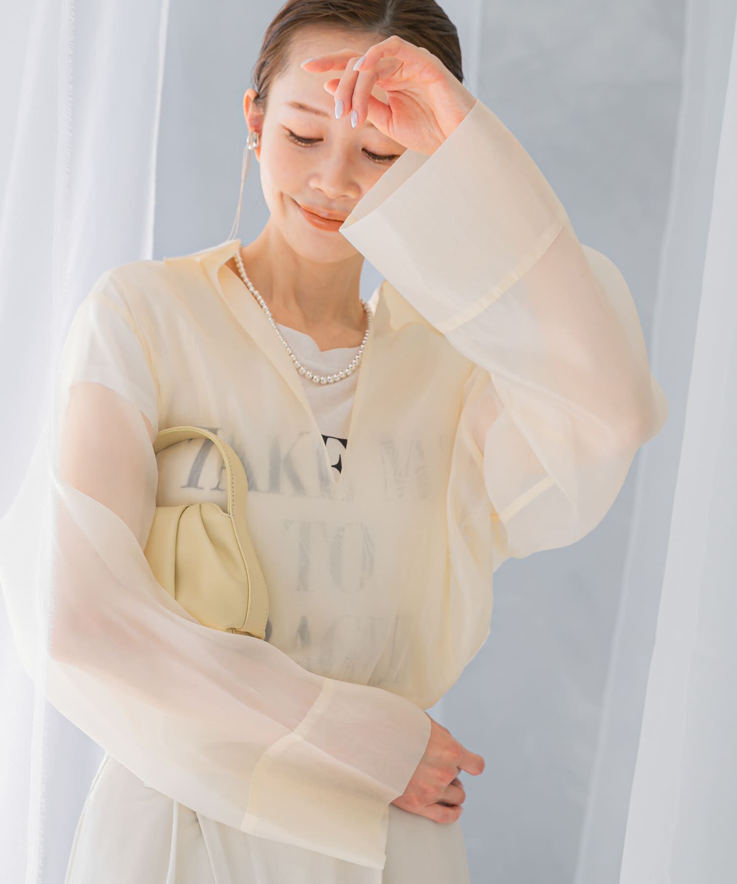 URBAN RESEARCH ROSSO「シアースキッパーロングシャツ」|シャツ・ブラウス|